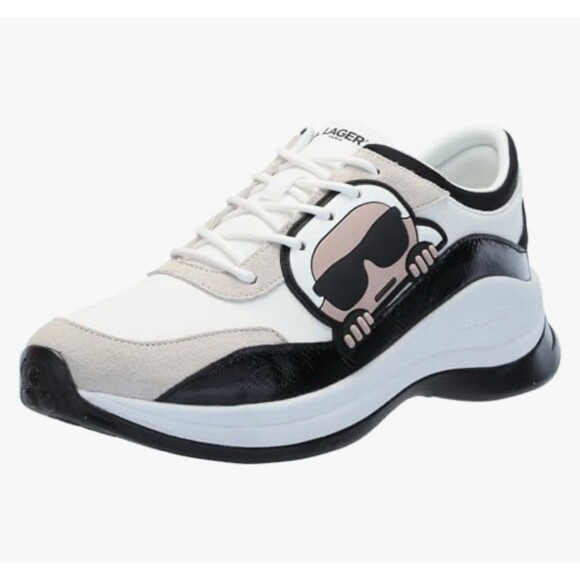 KARL LAGERFELD Paris Womens Coty Everyday Lace Up Sneaker 9 Low Top Sneacker KL - Picture 1 of 10